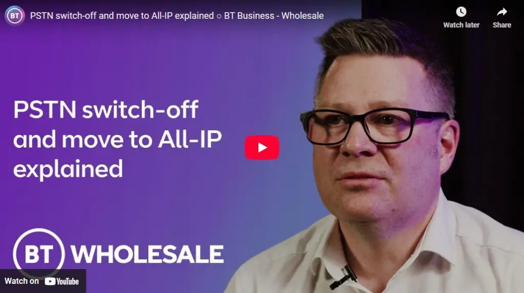 Still frame of BT's PSTI Switch Off 2027 YouTube Video